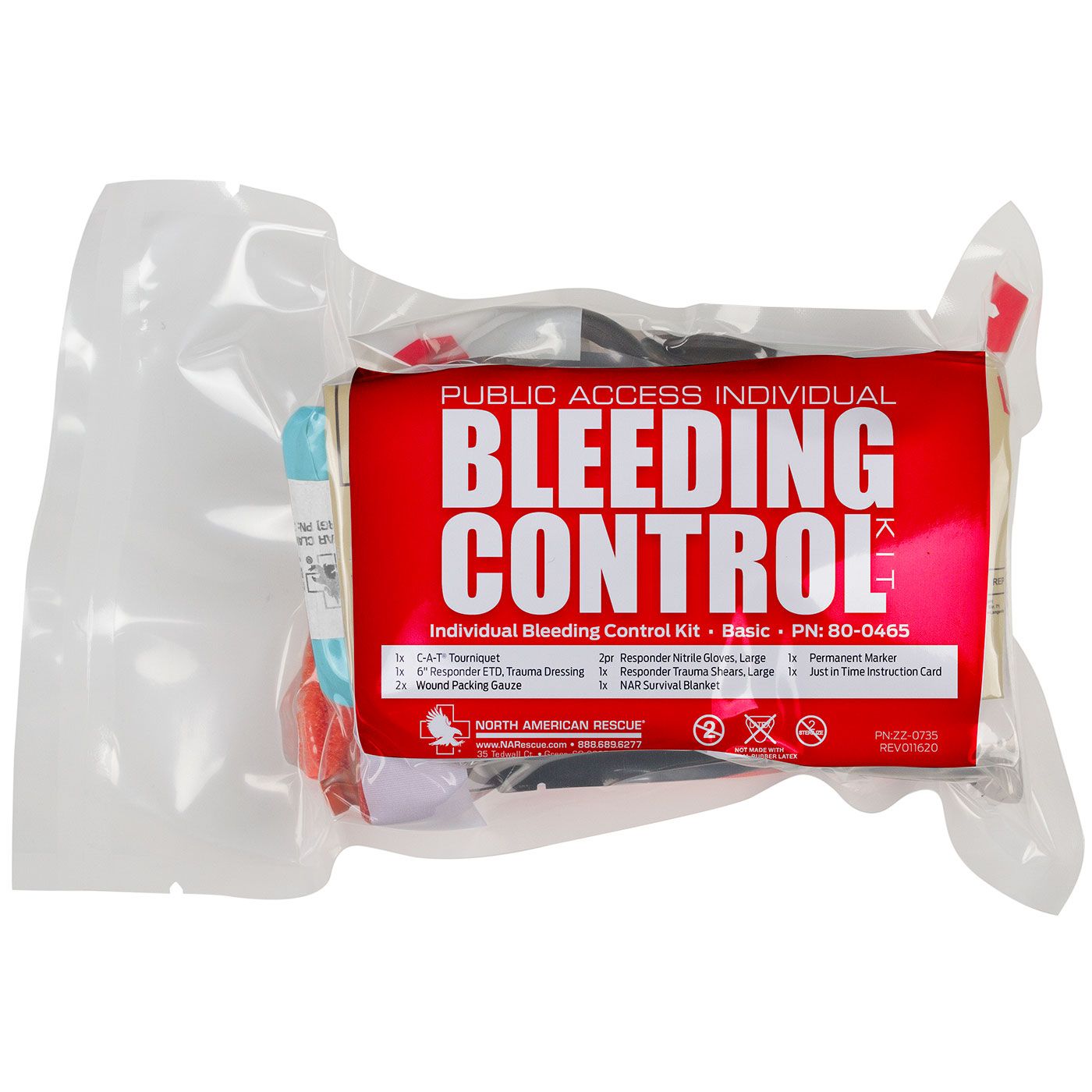 PUBLIC ACCESS INDIVIDUAL BLEEDING CONTROL KIT - VACUUM SEALED