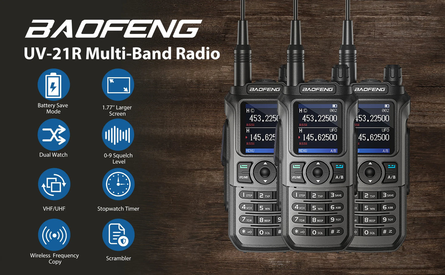 UV-21R 6W Tri-Band Radio